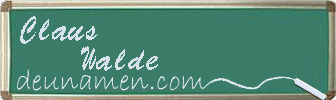 Claus Walde Visitenkarte